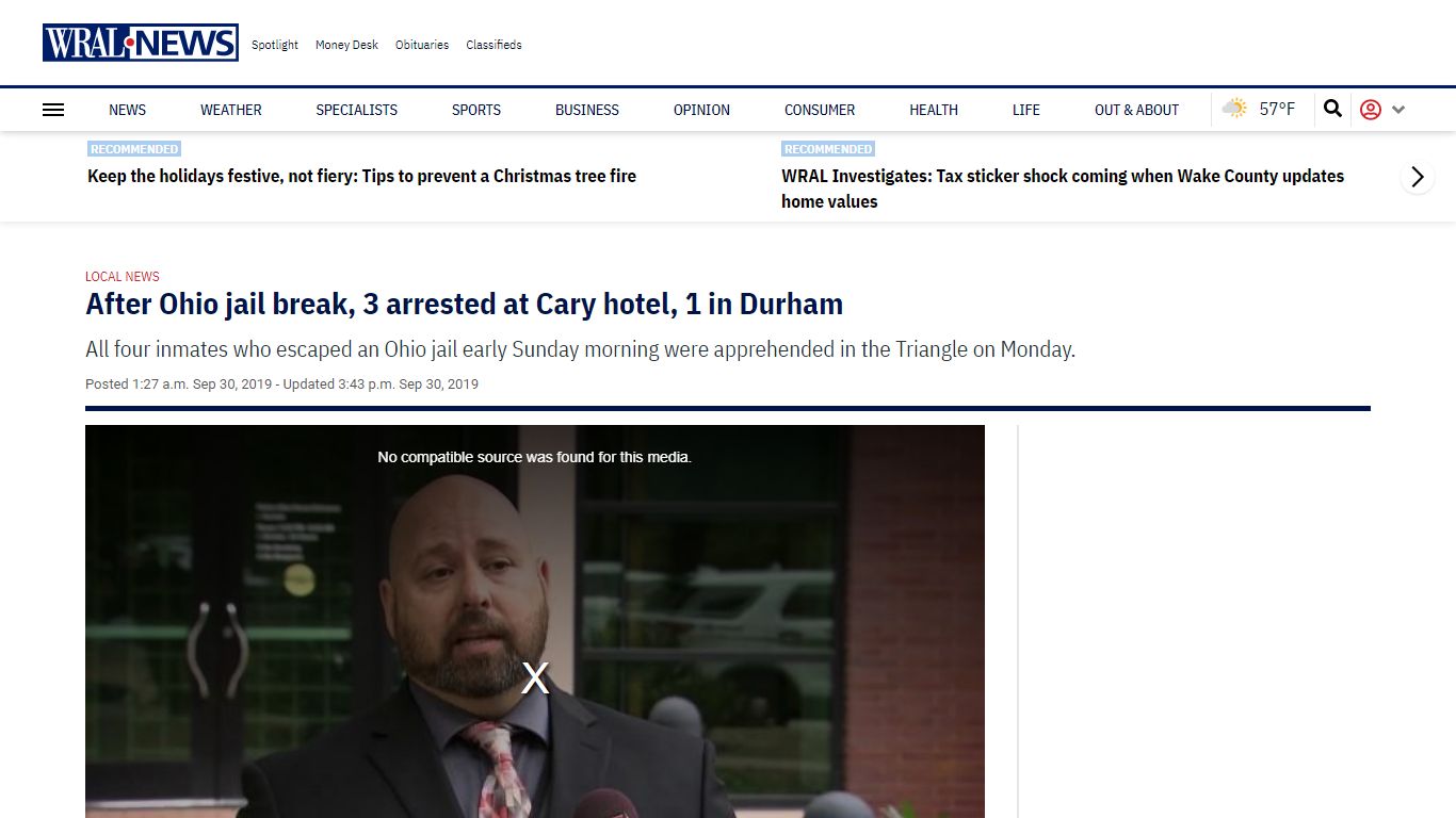 After Ohio jail break, 3 arrested at Cary hotel, 1 in Durham - WRAL